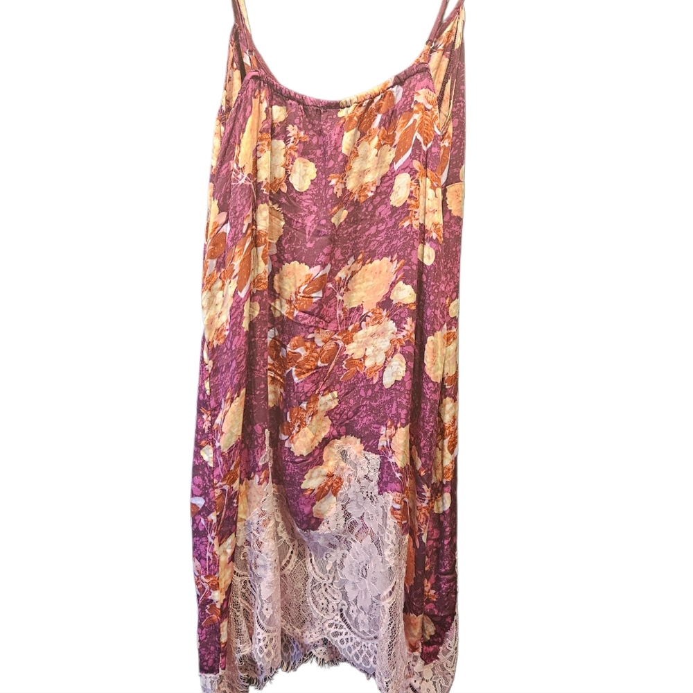 Free People Intimately Stay Awhile Floral Lace Mini Slip Dress - Size Large - Picture 9 of 9
